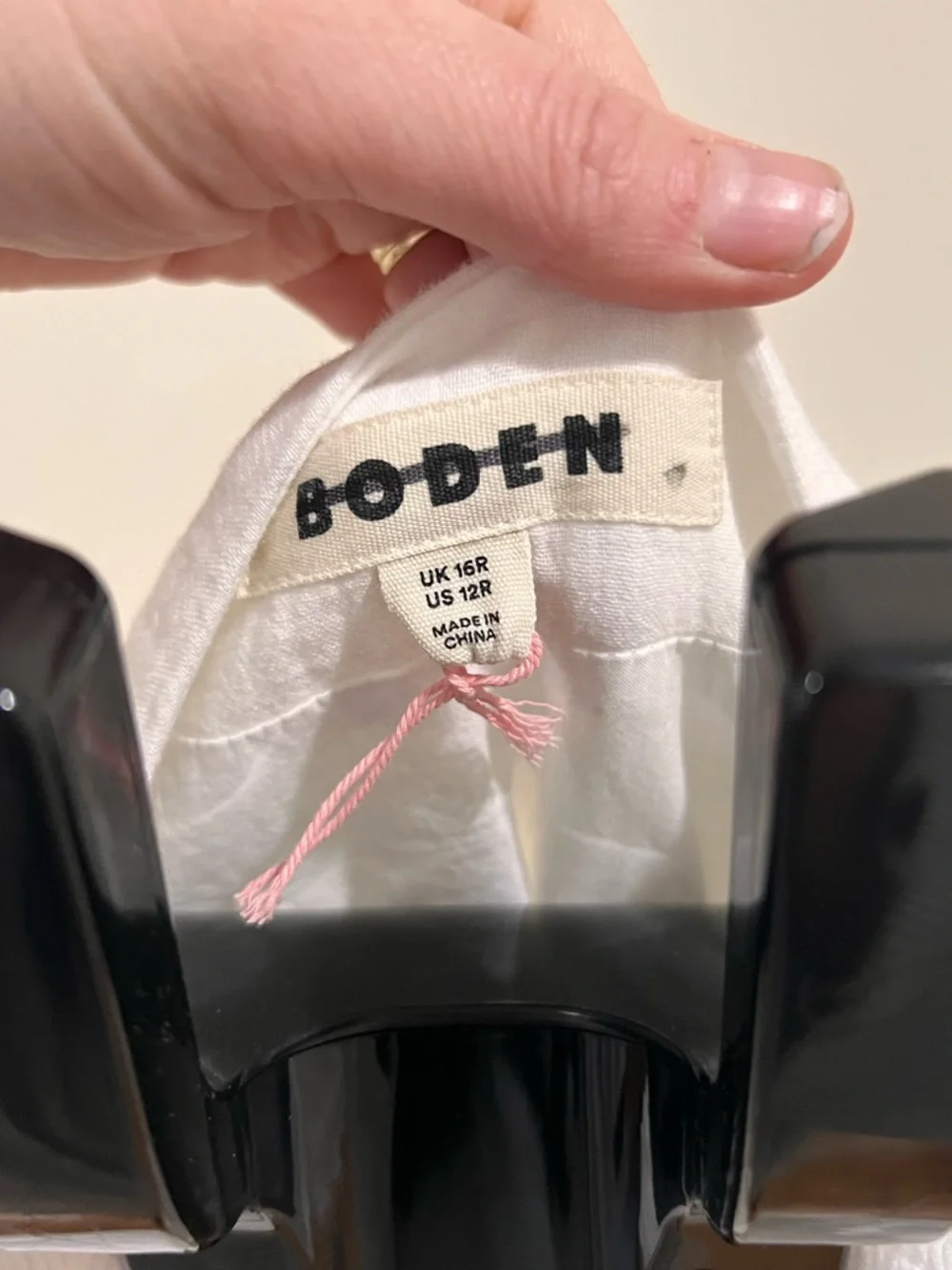 Boden Anna Double Cloth White V-Neck Tiered Midi Dress - Picture 3 of 3